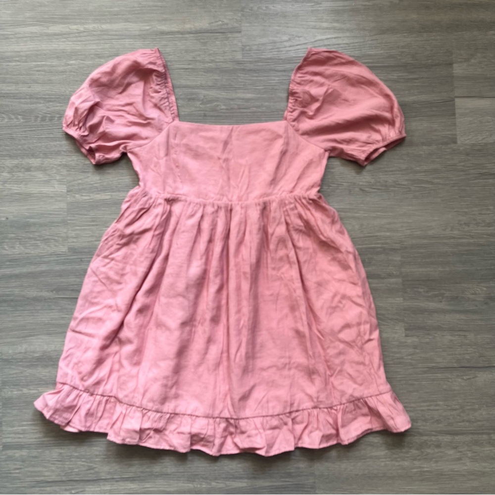 Pink Lily Blush Puff Sleeve Mini Dress